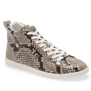 New PAIGE Annie snakeskin sneakers.